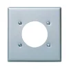 Leviton Smooth 2 gang Steel Outlet Wall Plate 1 pk