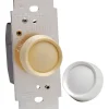 Leviton Trimatron Thermoplastic/Metal Light Almond/White 1-Pole Dimmer Knob 600W 120V