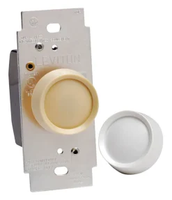 Leviton Trimatron Thermoplastic/Metal Light Almond/White 1-Pole Dimmer Knob 600W 120V