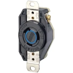 Leviton V-0-MAX 20 amps 250 V Single Black Locking Receptacle L6-20R 1 pk