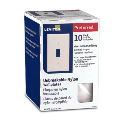 Leviton White 1 gang Nylon Toggle Wall Plate 10 pk