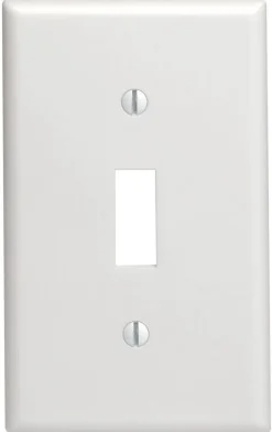 Leviton White 1 gang Nylon Toggle Wall Plate 10 pk