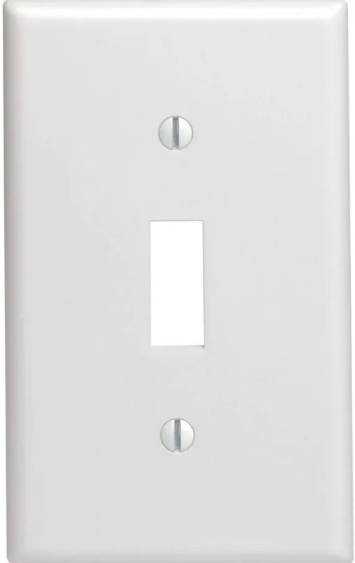 Leviton White 1 gang Nylon Toggle Wall Plate 10 pk
