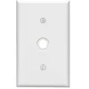 Leviton White 1 gang Plastic Cable/Telco Wall Plate 1 pk