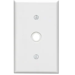 Leviton White 1 gang Plastic Cable/Telco Wall Plate 1 pk