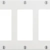 Leviton White 3 gang Plastic GFCI/Rocker Wall Plate 1 pk (Pack of 10)