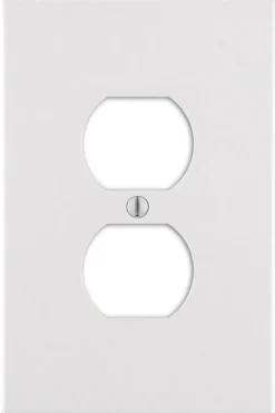 Leviton White 1 gang Plastic Duplex Outlet Wall Plate 1 pk (Pack of 25)