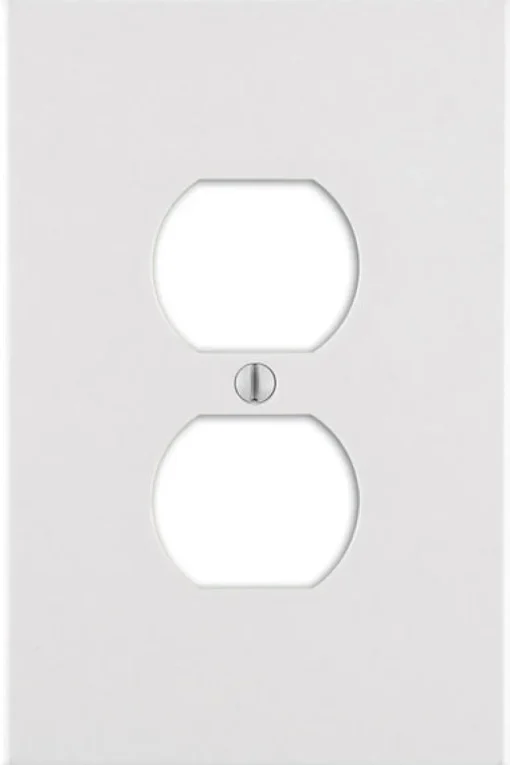 Leviton White 1 gang Plastic Duplex Outlet Wall Plate 1 pk (Pack of 25)