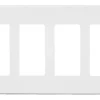 Leviton White 4 gang Polycarbonate Decorator Screwless Wall Plate 1 pk