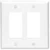 Leviton White 2 gang Thermoset Plastic Decorator Wall Plate 1 pk