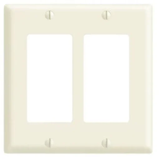 Leviton White 2 gang Thermoset Plastic Decorator Wall Plate 1 pk