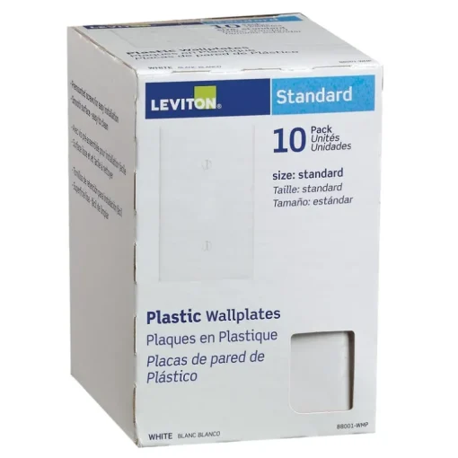 Leviton White 1 gang Thermoset Plastic Toggle Wall Plate 10 pc