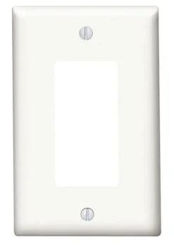 Leviton White 1 gang Thermoset Plastic Decorator Wall Plate 1 pk