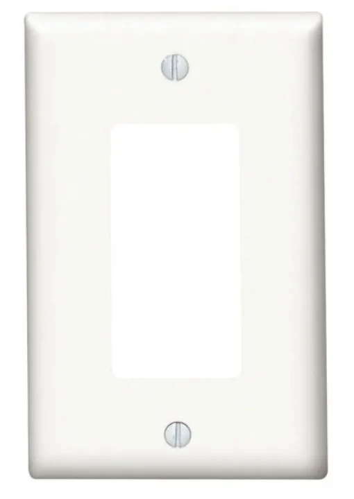 Leviton White 1 gang Thermoset Plastic Decorator Wall Plate 1 pk