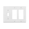 Leviton White 3 gang Thermoset Plastic Decorator/Toggle Wall Plate 1 pk
