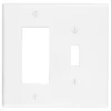 Leviton White 2 gang Thermoplastic Nylon Decorator/Toggle Wall Plate 1 pk