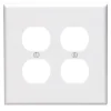 Leviton White 2 gang Thermoset Plastic Duplex Wall Plate 1 pk