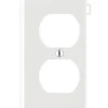 Leviton White 1 gang Thermoplastic Nylon Duplex Sectional End Wall Plate 1 pk