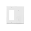 Leviton White 1 gang Thermoplastic Nylon Decorator Wall Plate 1 pk