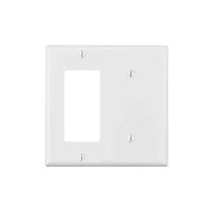 Leviton White 1 gang Thermoplastic Nylon Decorator Wall Plate 1 pk