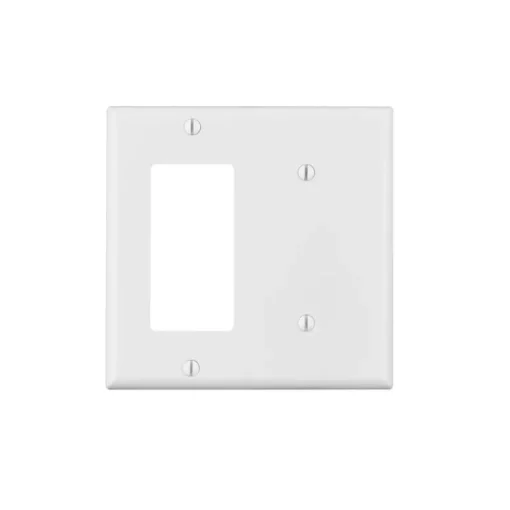 Leviton White 1 gang Thermoplastic Nylon Decorator Wall Plate 1 pk