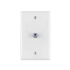 Leviton White Plastic Coax/Phone Telephone/Video Wall Plate 1 pk