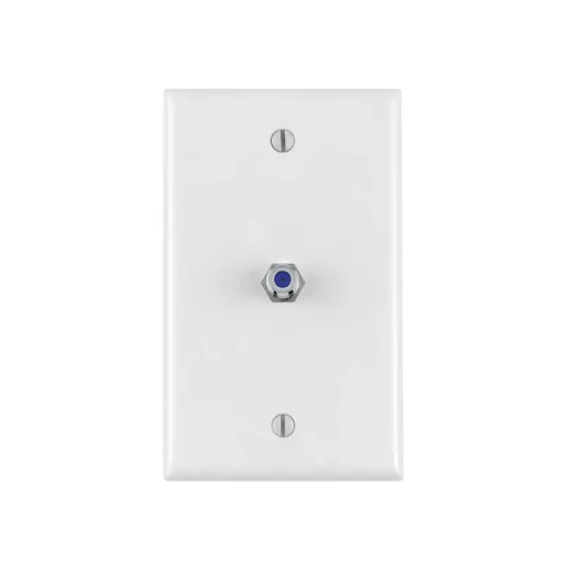 Leviton White Plastic Coax/Phone Telephone/Video Wall Plate 1 pk