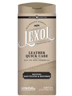 Lexol Quick Care Leather Cleaner And Conditioner 30 sheet Wipes