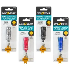 Life Gear Glow 8 lumens Assorted LED Flashlight LR41 Battery (Pack of 12)