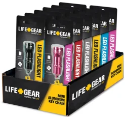Life Gear Glow 8 lumens Assorted LED Flashlight LR41 Battery (Pack of 12)