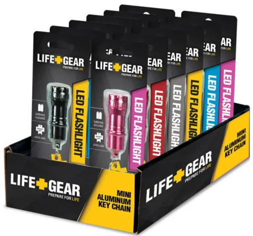 Life Gear Glow 8 lumens Assorted LED Flashlight LR41 Battery (Pack of 12)