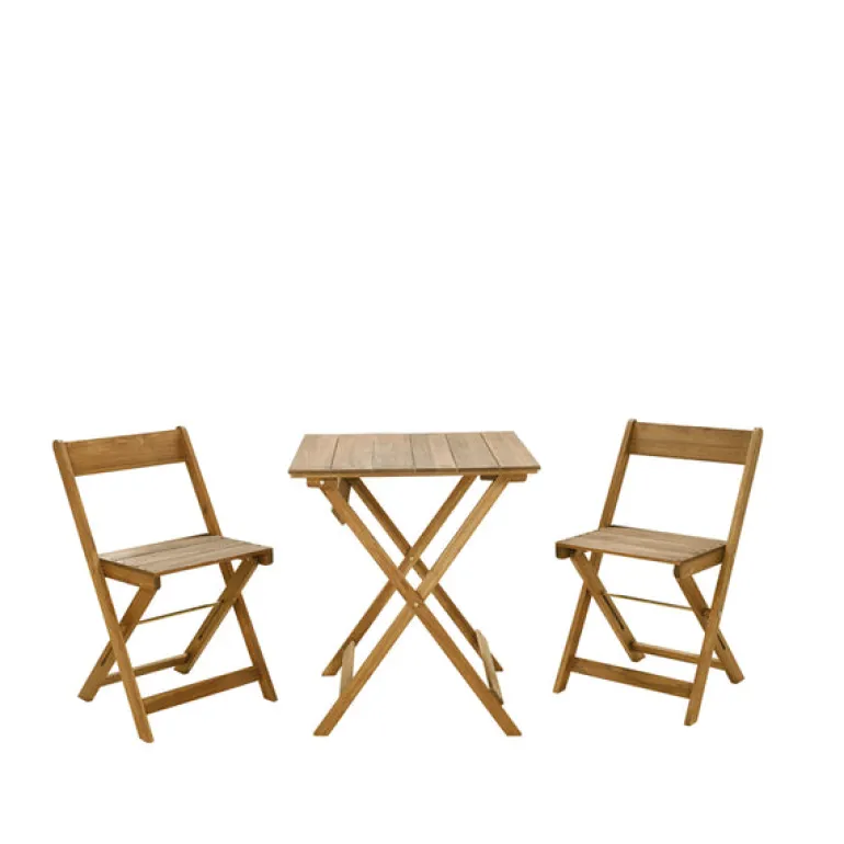 Linon Home Decor 3 pc Brown Wood Bistro Set
