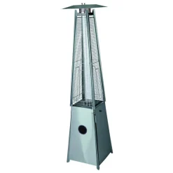 Living Accents 40000 BTU Propane Stainless Steel Pyramid Patio Heater 500 sq ft