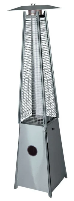 Living Accents 40000 BTU Propane Stainless Steel Pyramid Patio Heater 500 sq ft