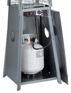 Living Accents 40000 BTU Propane Stainless Steel Pyramid Patio Heater 500 sq ft