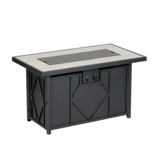 Living Accents 24 in. W Steel Rectangular Propane Fire Table