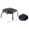 Living Accents 29.5 in. W Steel Round Wood Fire Pit