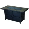 Living Accents 48 in. W Steel Rectangular Propane Fire Pit