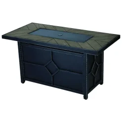 Living Accents 48 in. W Steel Rectangular Propane Fire Pit
