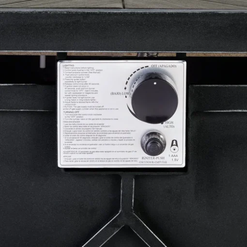 Living Accents 48 in. W Steel Rectangular Propane Fire Pit