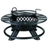Living Accents 47.24 in. W Steel Ranch Round Wood Fire Pit