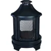 Living Accents Old World Wood Steel Outdoor Fireplace 45 in. H x 29.5 in. D x 29.5 in. W