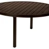 Living Accents Pasadena Round Brown Aluminum Table