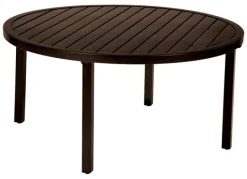 Living Accents Pasadena Round Brown Aluminum Table
