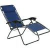 Living Accents 1 person Black Steel Relaxer Chair Navy Blue