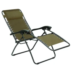 Living Accents 1 person Black Steel Relaxer Chair Taupe