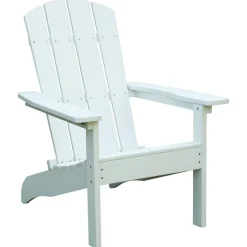 Living Accents 1 person White Resin Adirondack Chair