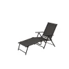 Living Accents Adjustable Steel Sling Chaise Lounge Gray