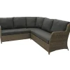 Living Accents Ashton 6 pc Greige Steel Modular Sectional Deep Seating Set Charcoal