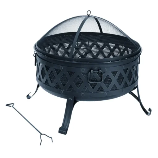 Living Accents Dome Shaped Steel Lattice Coal Fire Pit